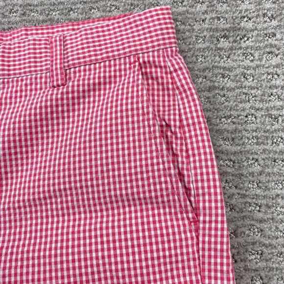 Izod Golf Shorts Men 30 Red White Checkered Chino Short Pants Casual Preppy - Picture 2 of 12